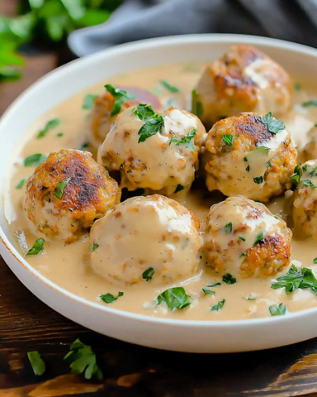 Boulettes de Poulet Sauce Crémeuse