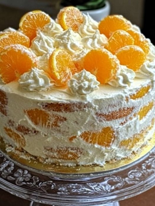 gâteau à l’orange mandarine et à l’ananas,