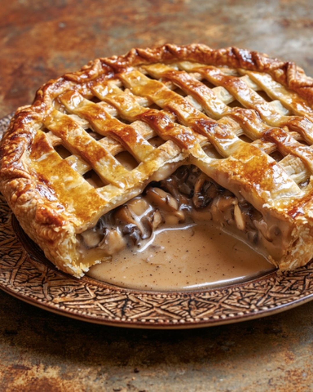  Tourte Automnale aux Champignons et Crème 