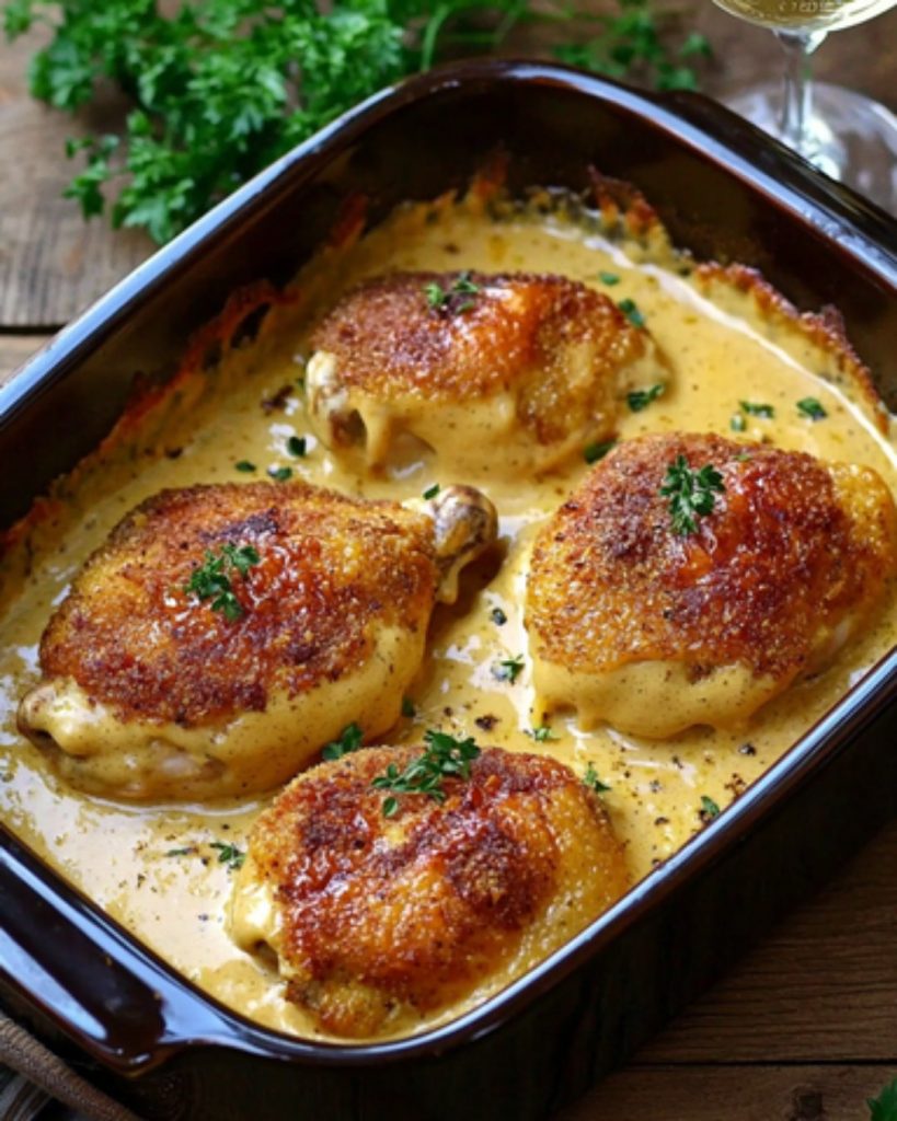 Poulet Gaston Gérard au Fromage et à la Moutarde : Un Plat Bourguignon Réconfortant “