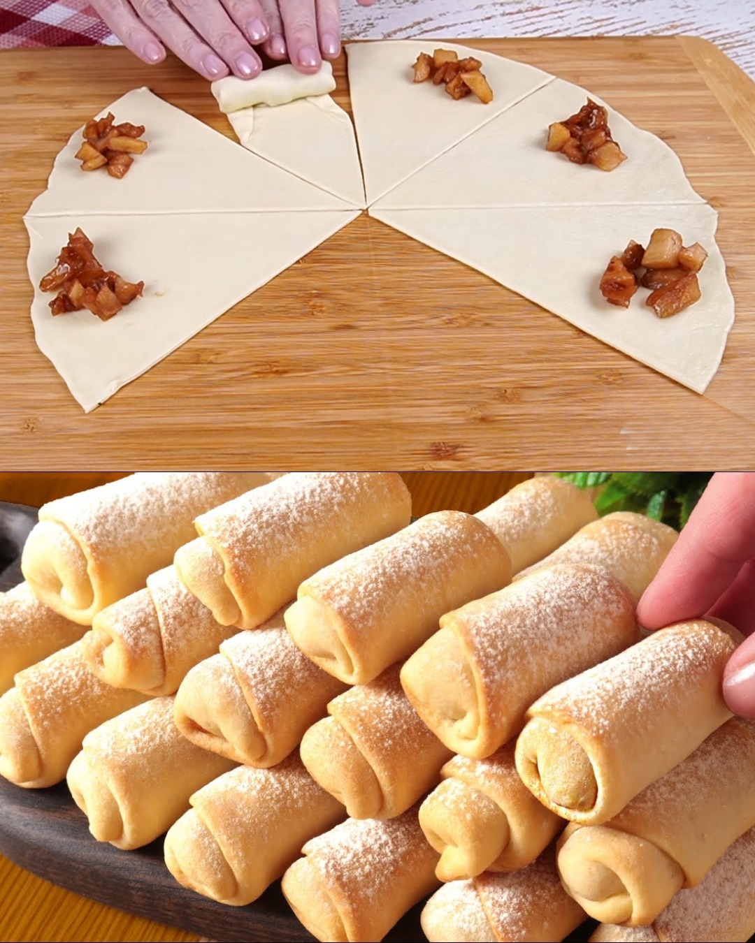 Recette de petits pains fourrés aux pommes