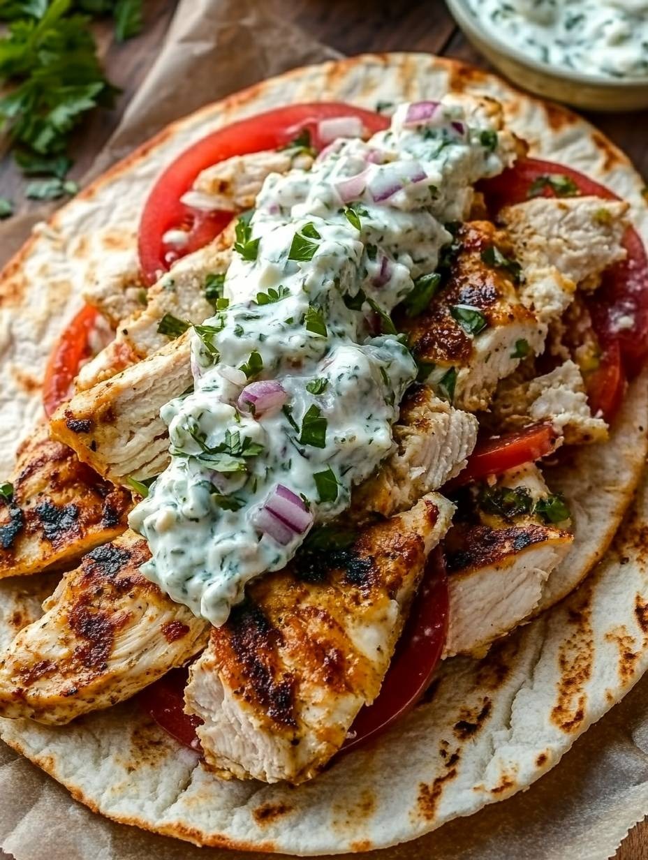 Gyros de Poulet Méditerranéens