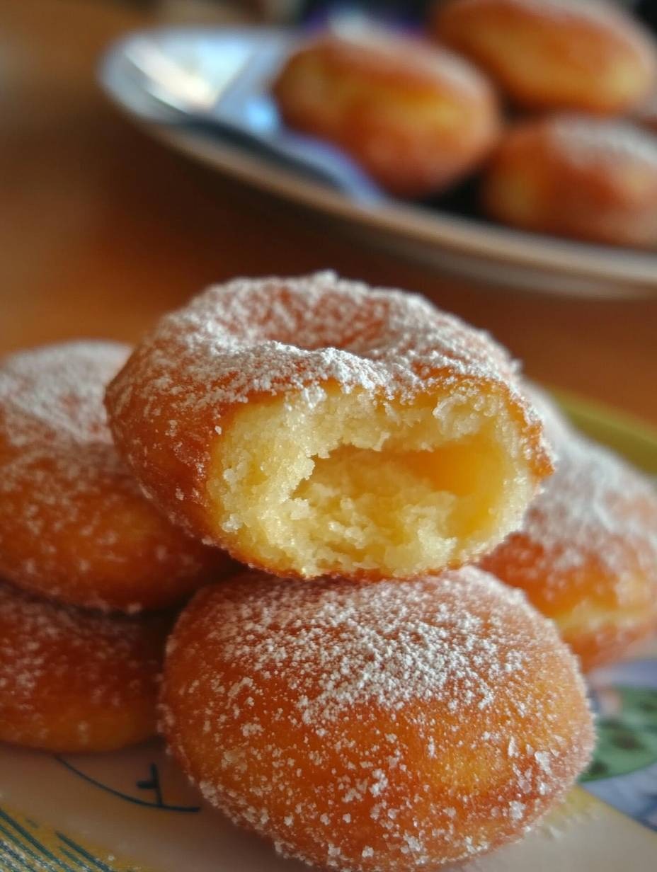 beignets au four moelleux et légèrement sucrés