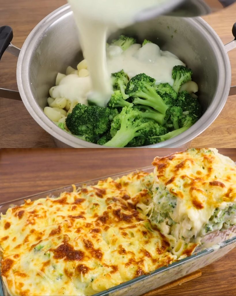 Gratin de pâtes au brocoli et au fromage