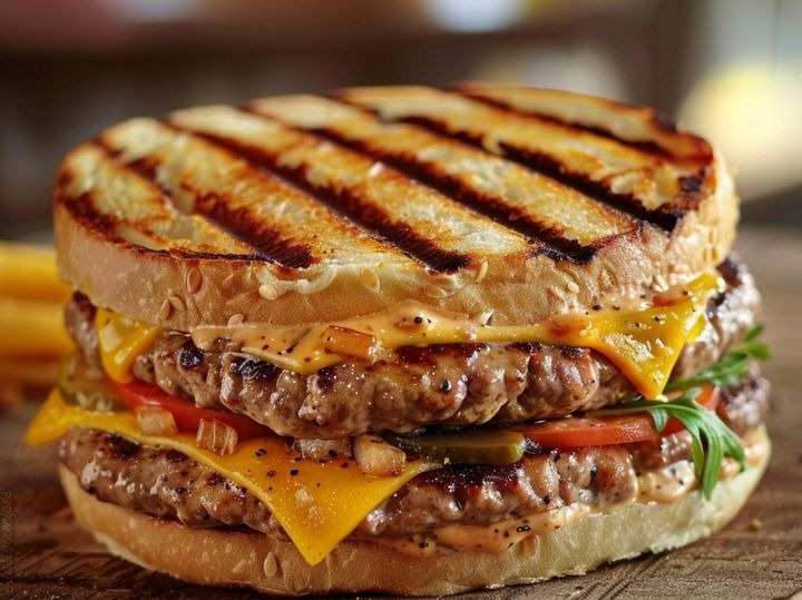 Panini Burger au Cheddar