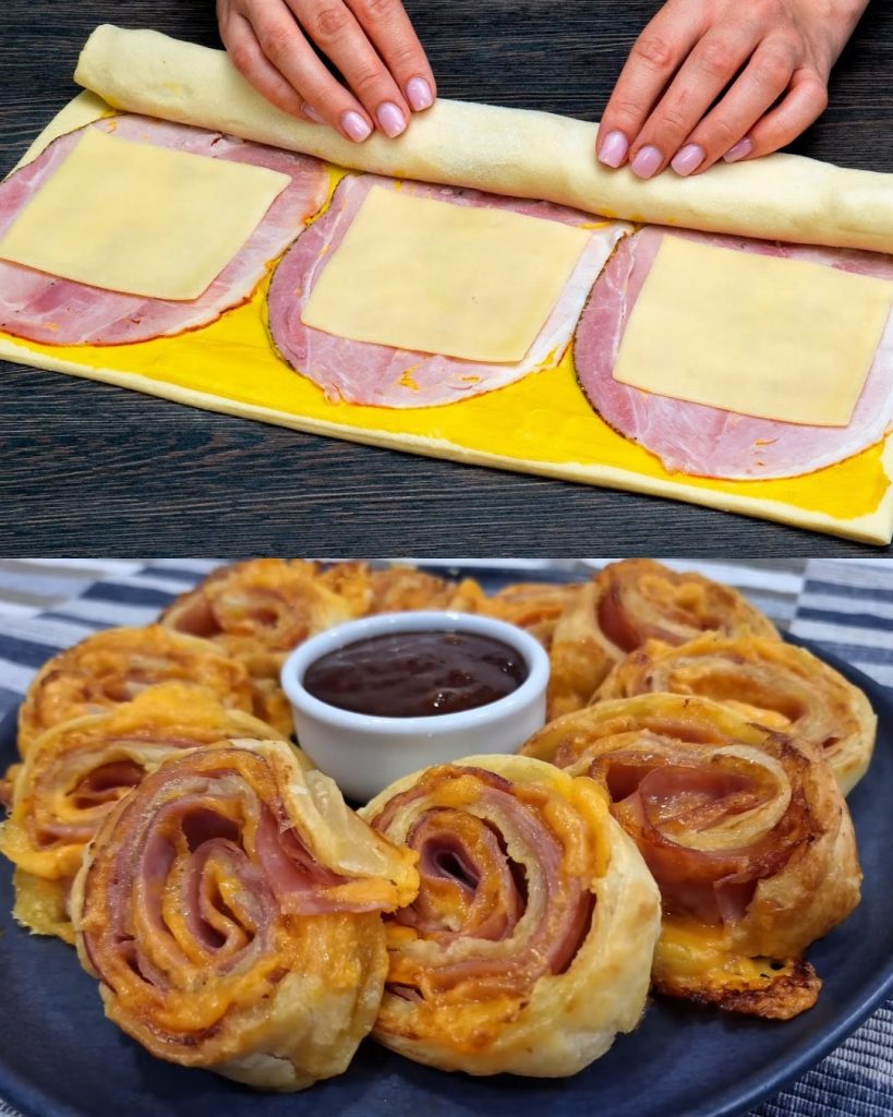 Recette de pâte feuilletée salée au jambon, au fromage et à la sauce béchamel