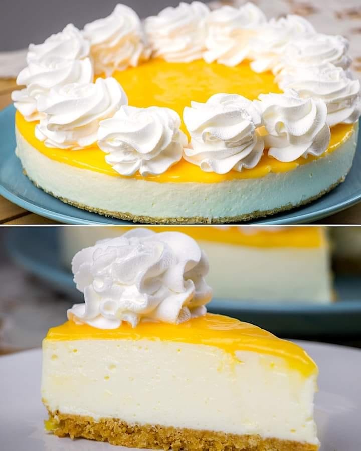 GÂTEAU AU FROMAGE ET AU CITRON SANS FOUR 