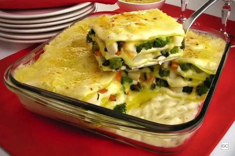 Lasagnes au brocoli et aux épinards