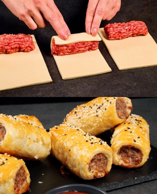 Brochettes de saucisses feuilletées