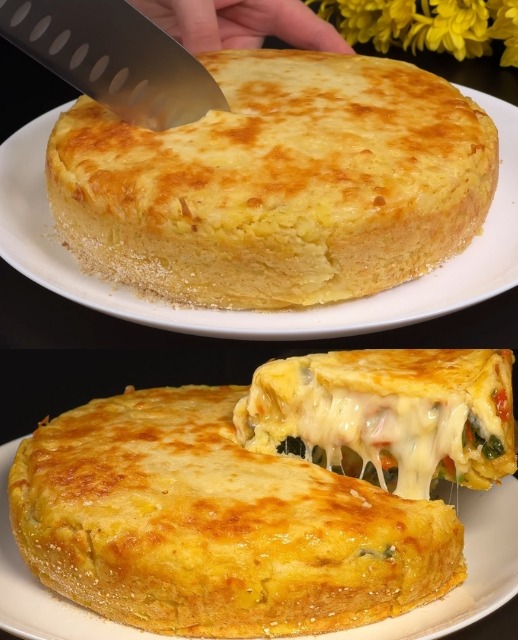 Gratin de pommes de terre et d’épinards étagés avec jambon et mozzarella