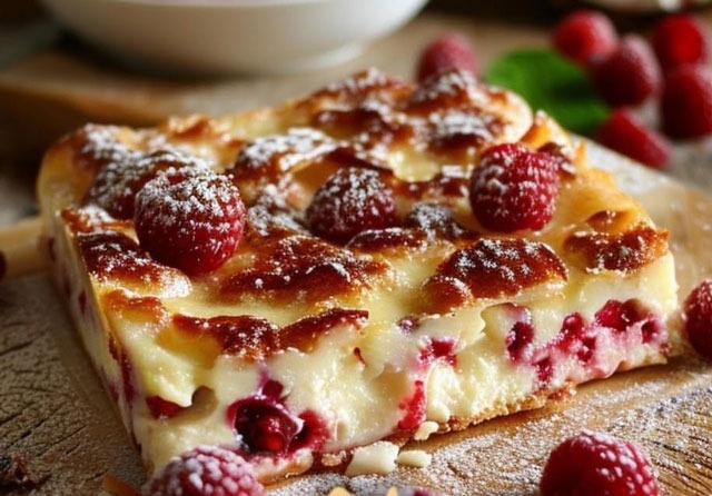 Clafoutis Léger aux Framboises et Coco