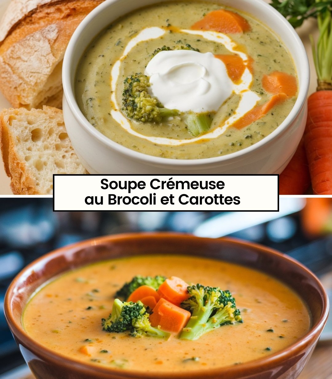 Soupe Crémeuse au Brocoli et Carottes