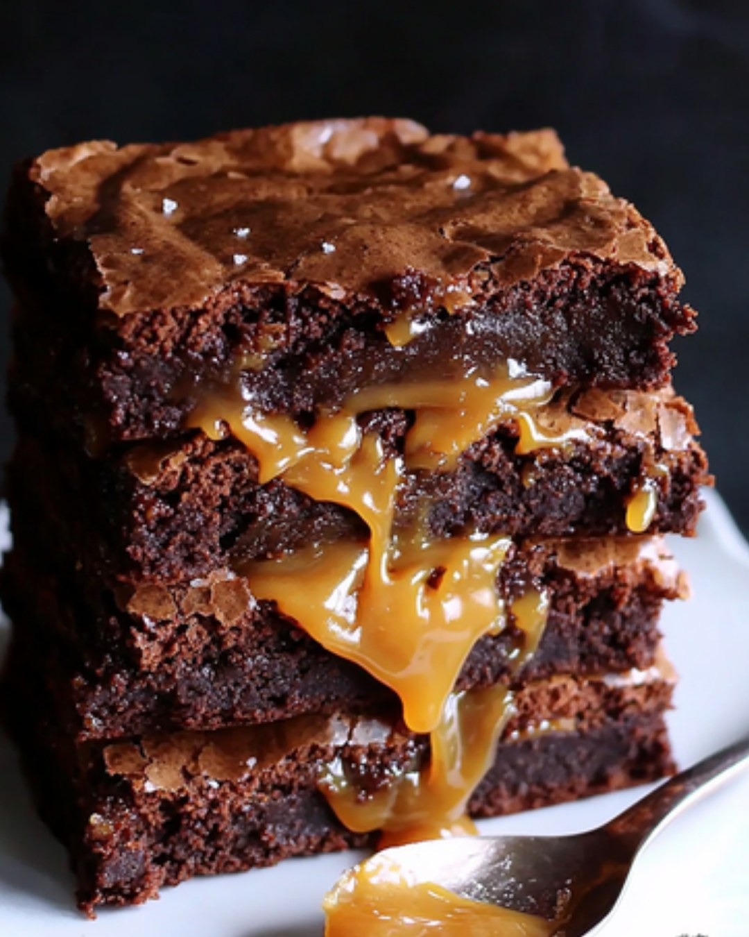 Brownie Fondant au Chocolat et Caramel Beurre Salé