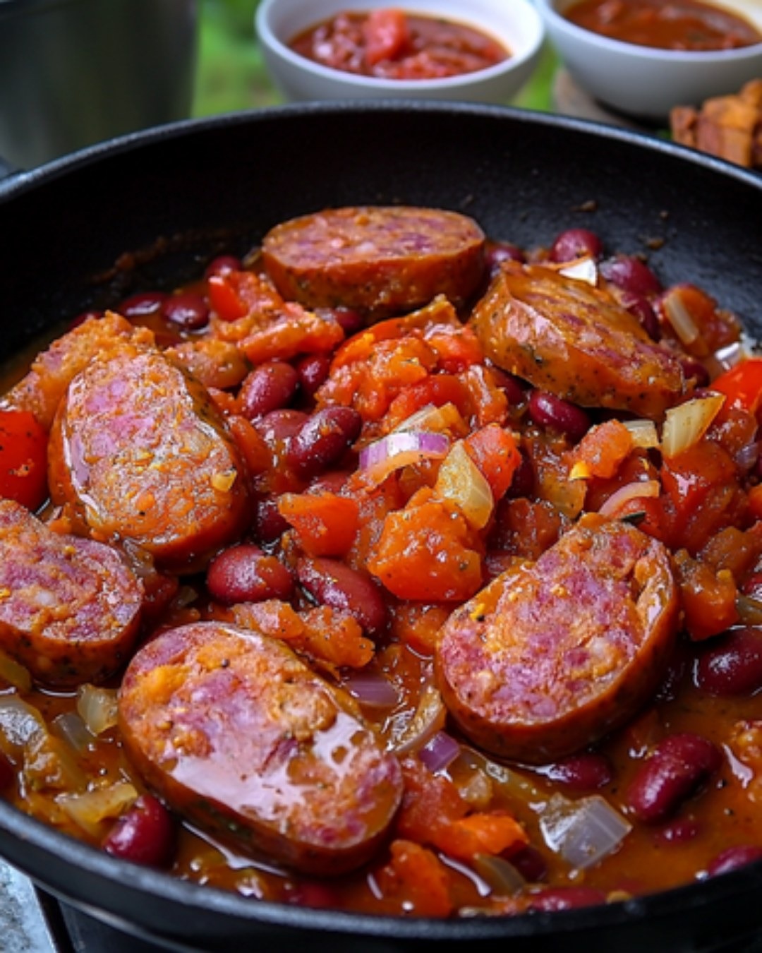 Rougail Saucisse aux Haricots Rouges et Épices Créoles