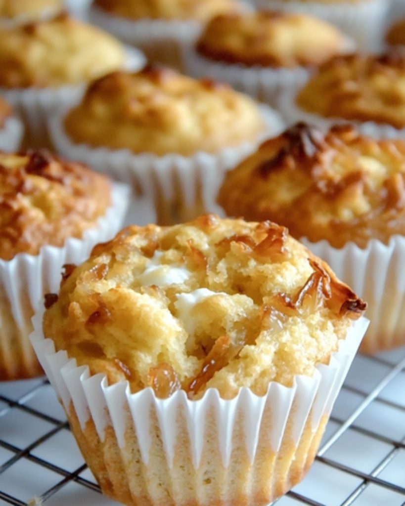 Muffins Moelleux aux Oignons Caramélisés et Chèvre Frais 