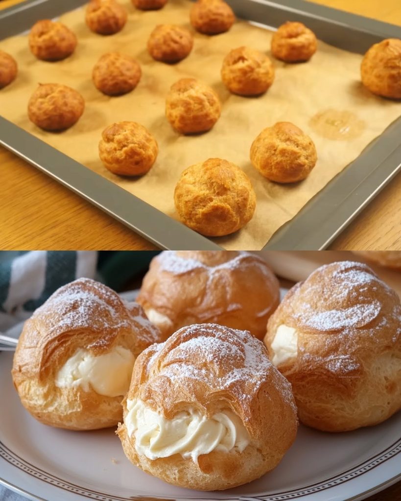 Pâte feuilletée à la crème anglaise et à la crème fouettée