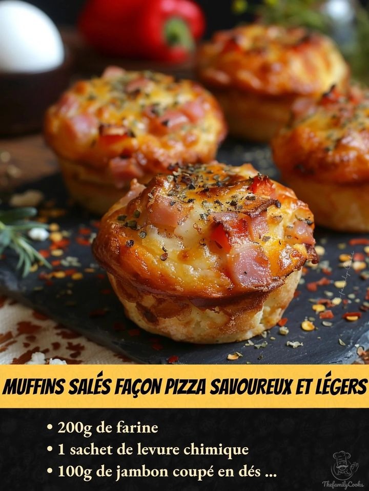 Muffins salés façon pizza savoureux et légers