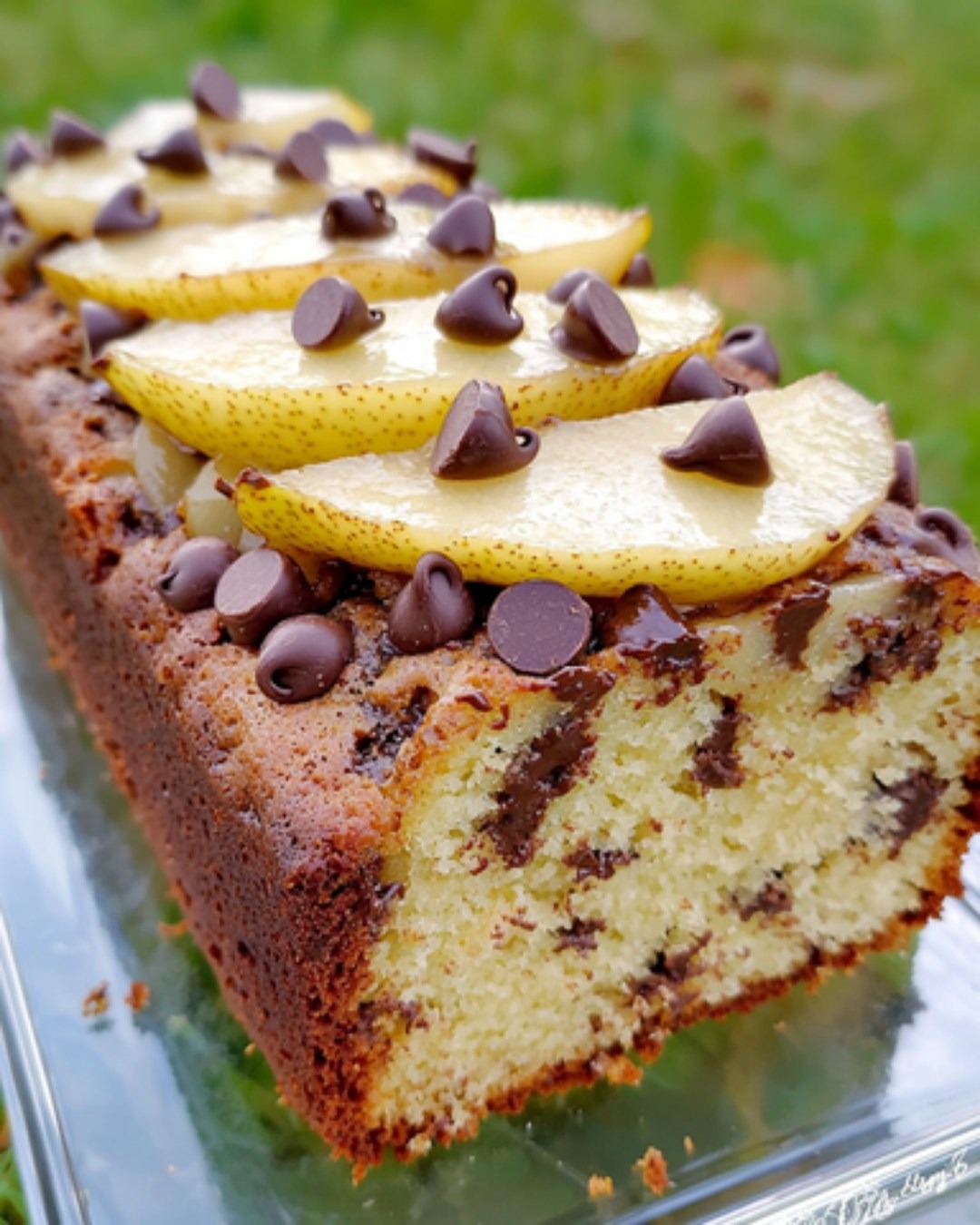 Délice Moelleux aux Poires et Pépites de Chocolat 