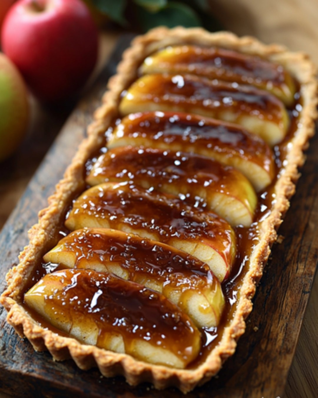 Tarte aux pommes caramélisées façon crème brûlée 