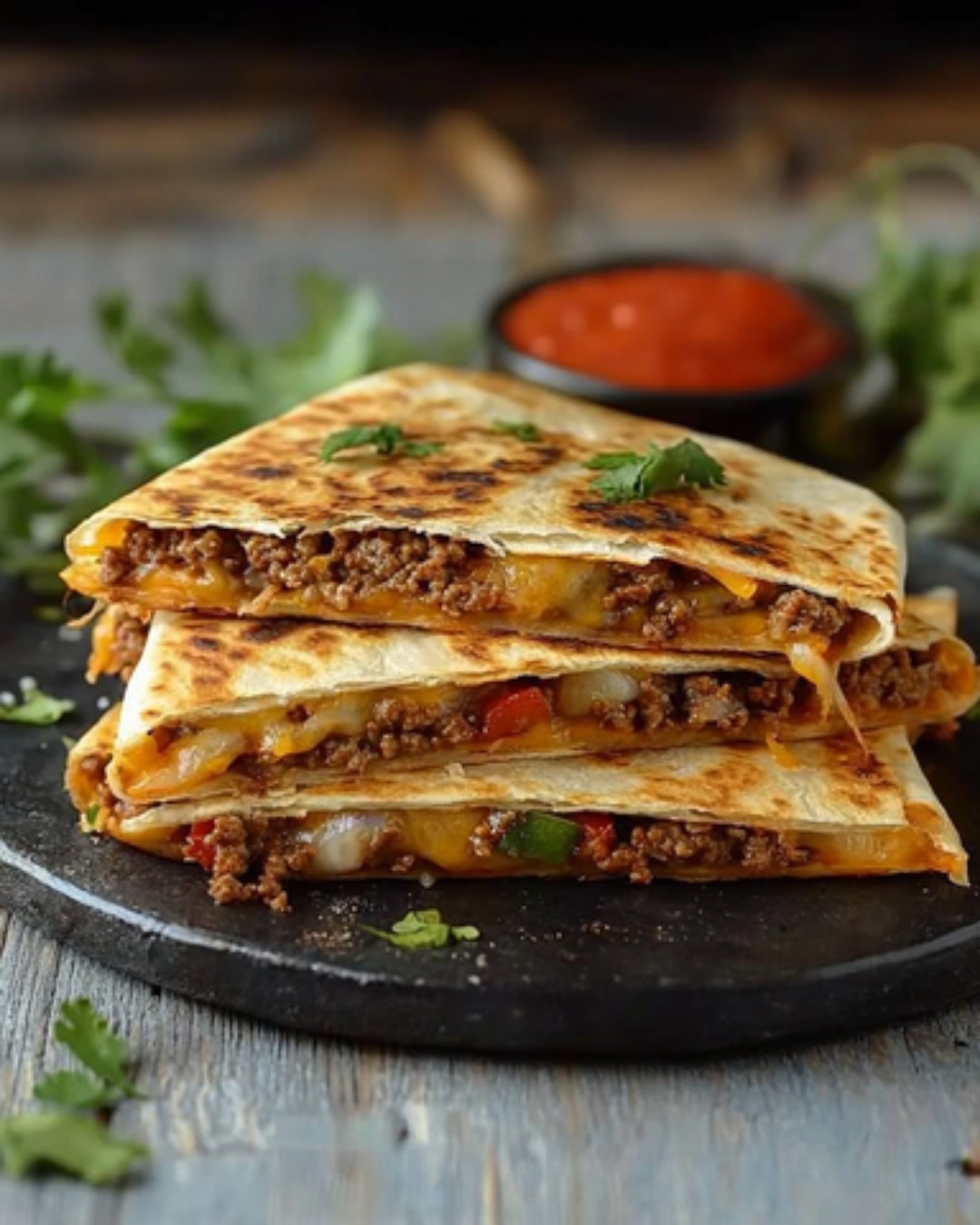 Quesadillas à la viande hachée