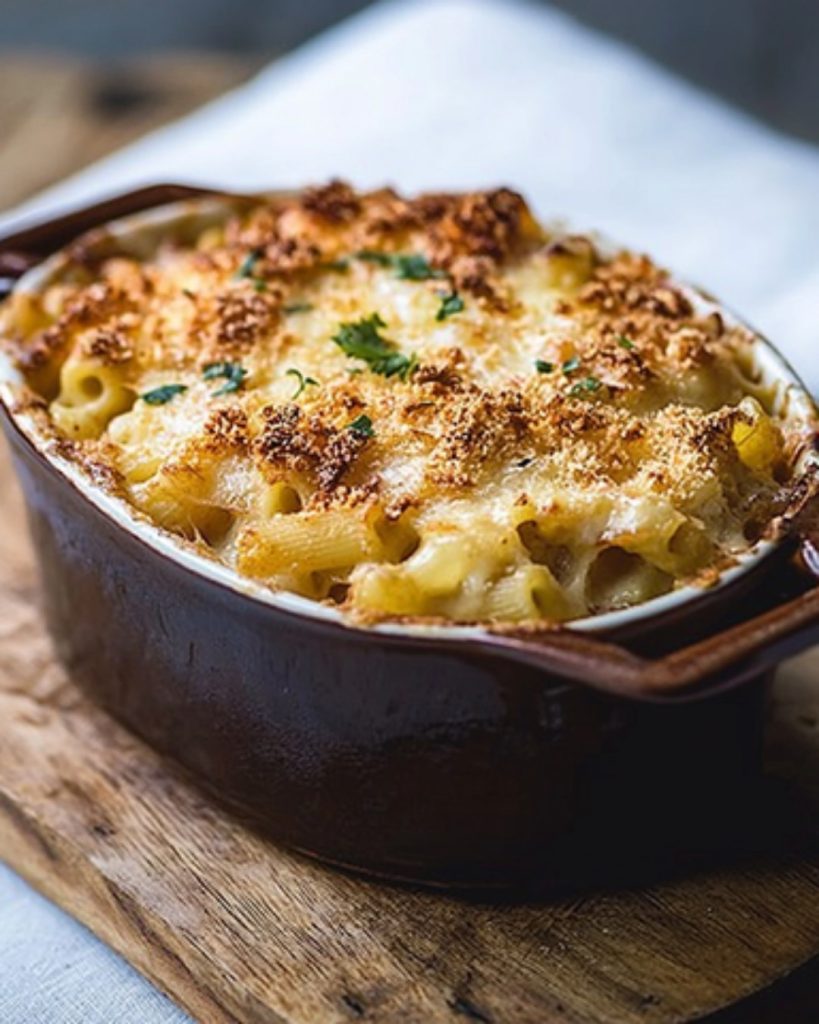 Gratin de macaronis à la béchamel