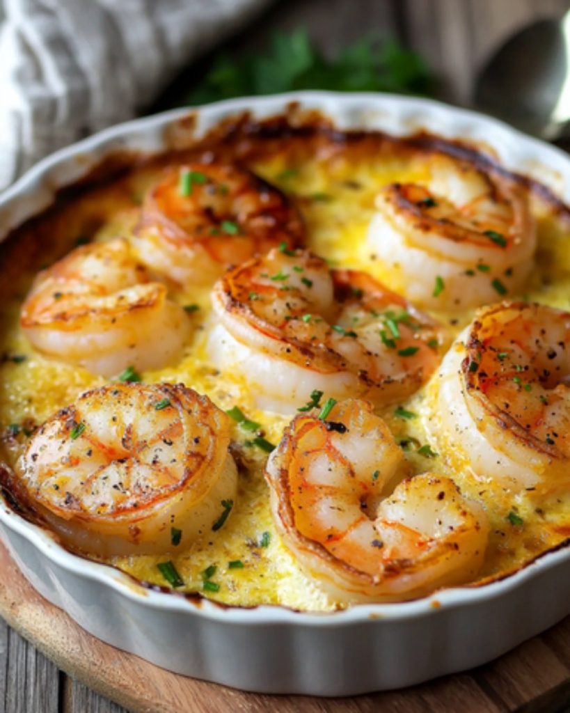 Gratin de Noix de Saint-Jacques et Crevettes