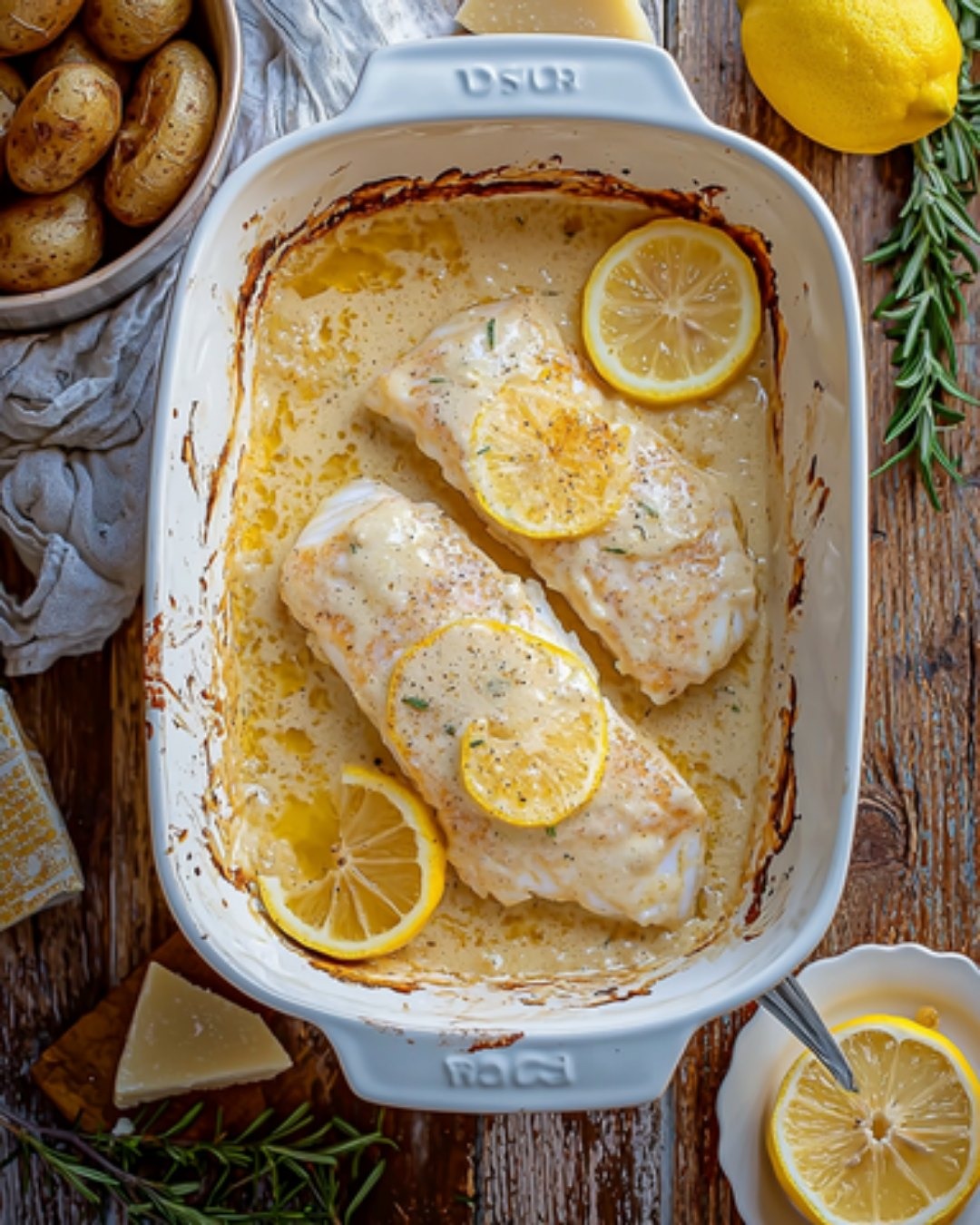 Dos de Cabillaud Gratiné au Parmesan et Citron : Un Délice Léger et Raffiné 