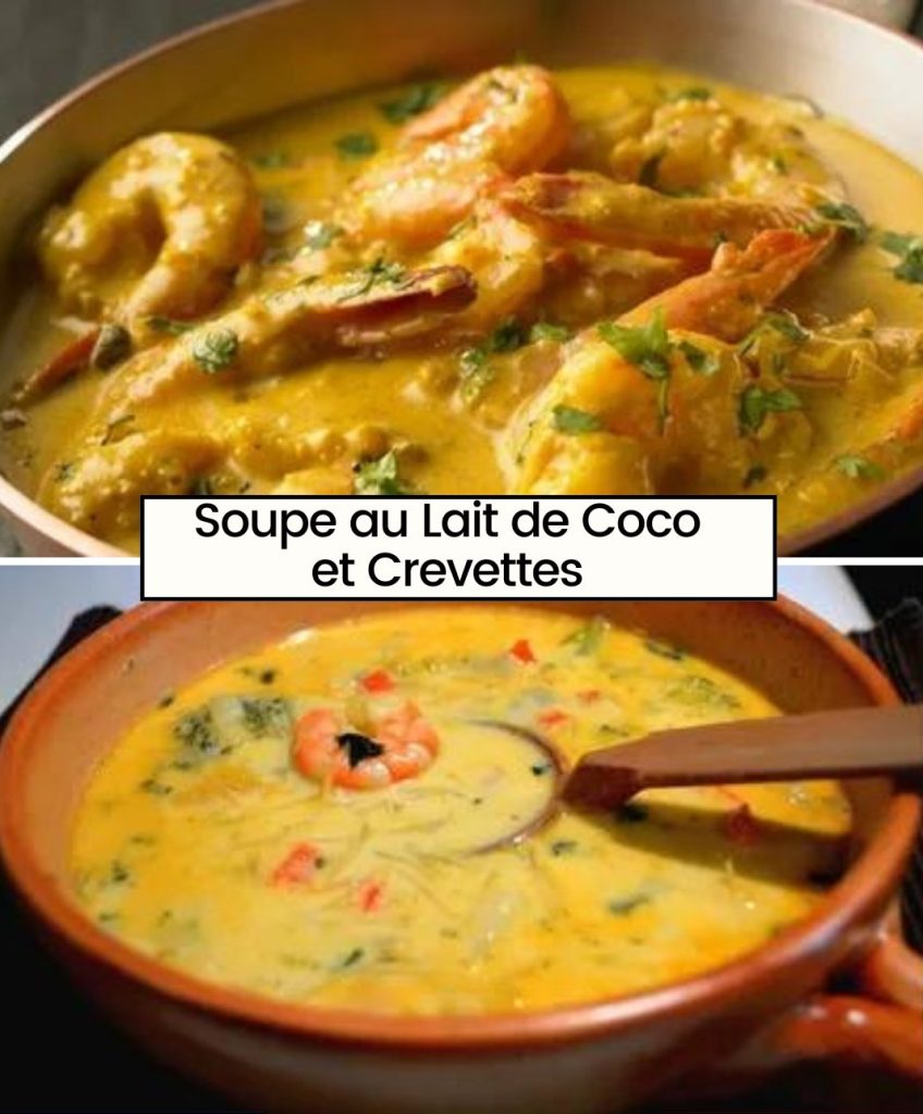  Soupe au Lait de Coco et Crevettes : Un Voyage Exotique à Chaque Cuillerée 