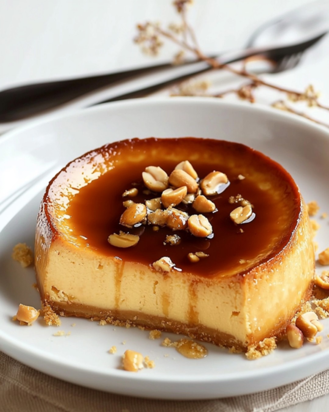 Flan à la Cacahuète