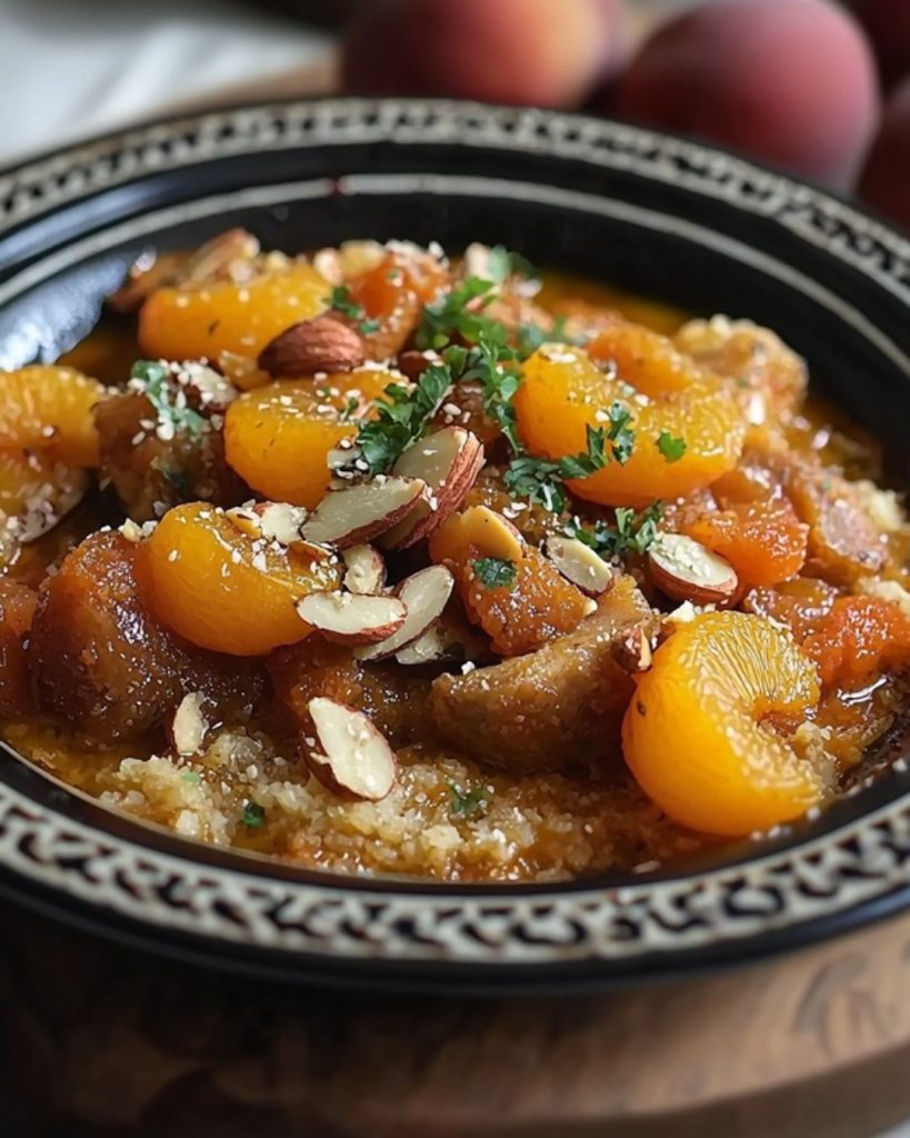 Tajine aux abricots et amandes