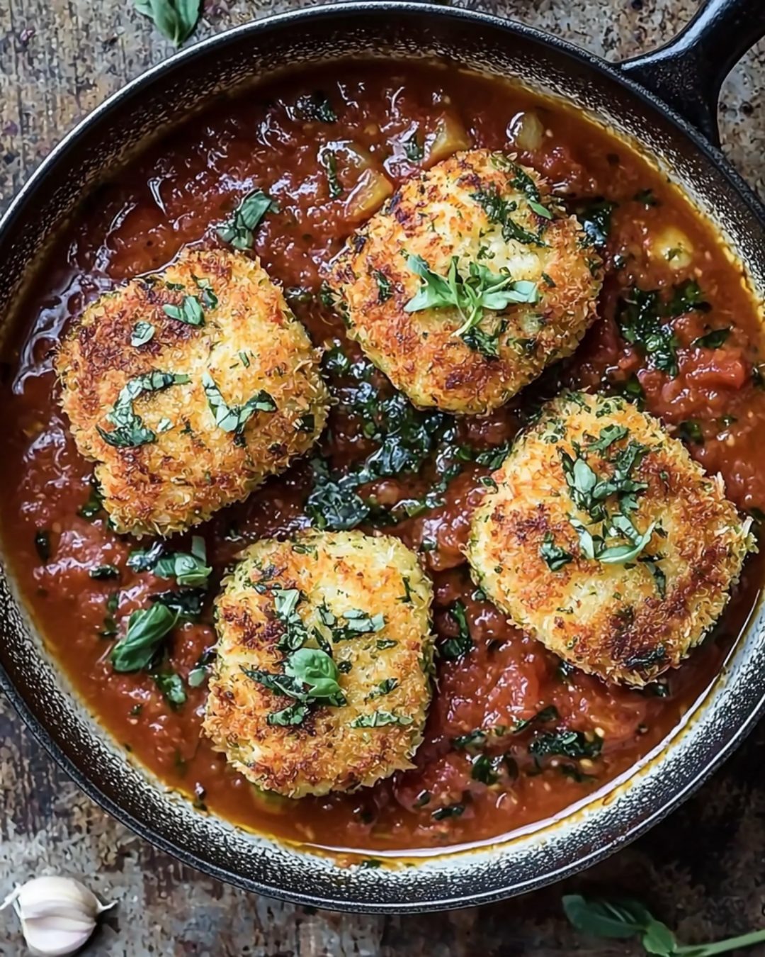 Croquettes de cabillaud à la sauce tomate