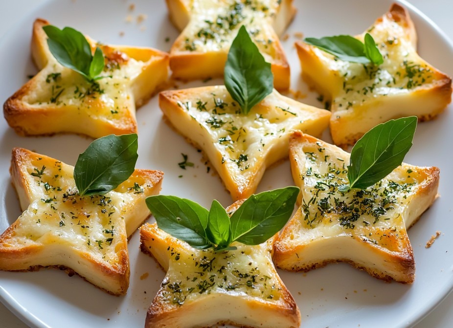  Garlic bread façon étoile avec du pain de mie