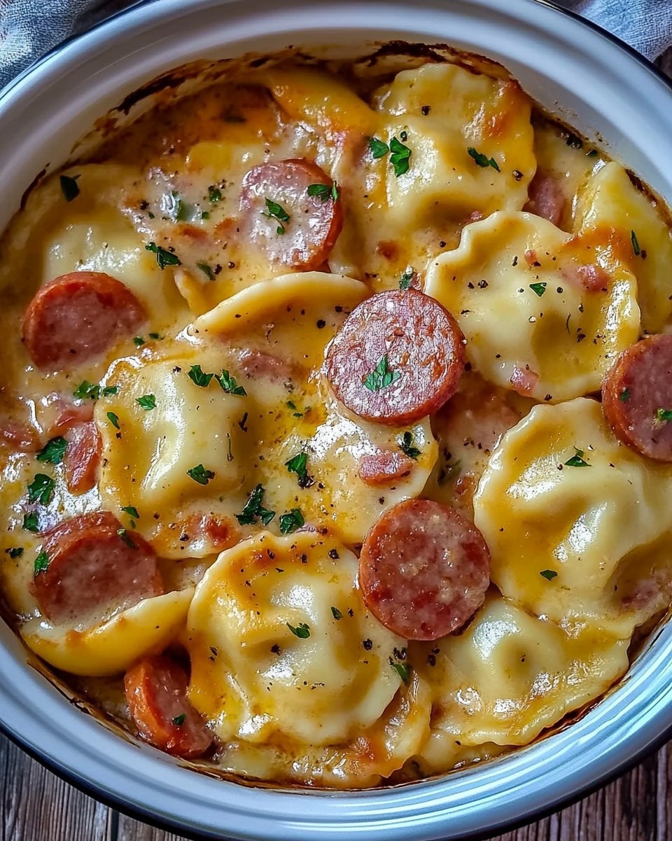 Casserole de pierogi à la mijoteuse avec kielbasa ! 