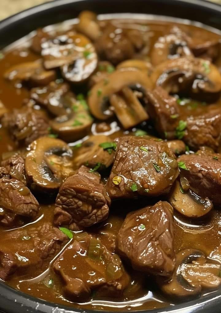 bœuf aux champignons (mijoteuse ou pot instantané) 