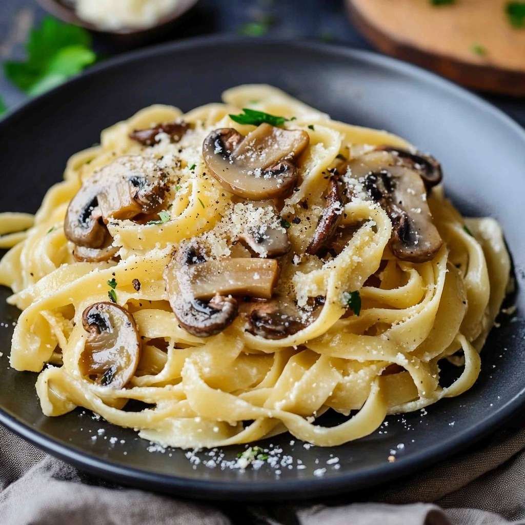 Tagliatelles crémeuses aux champignons : un plat italien à essayer dès maintenant !