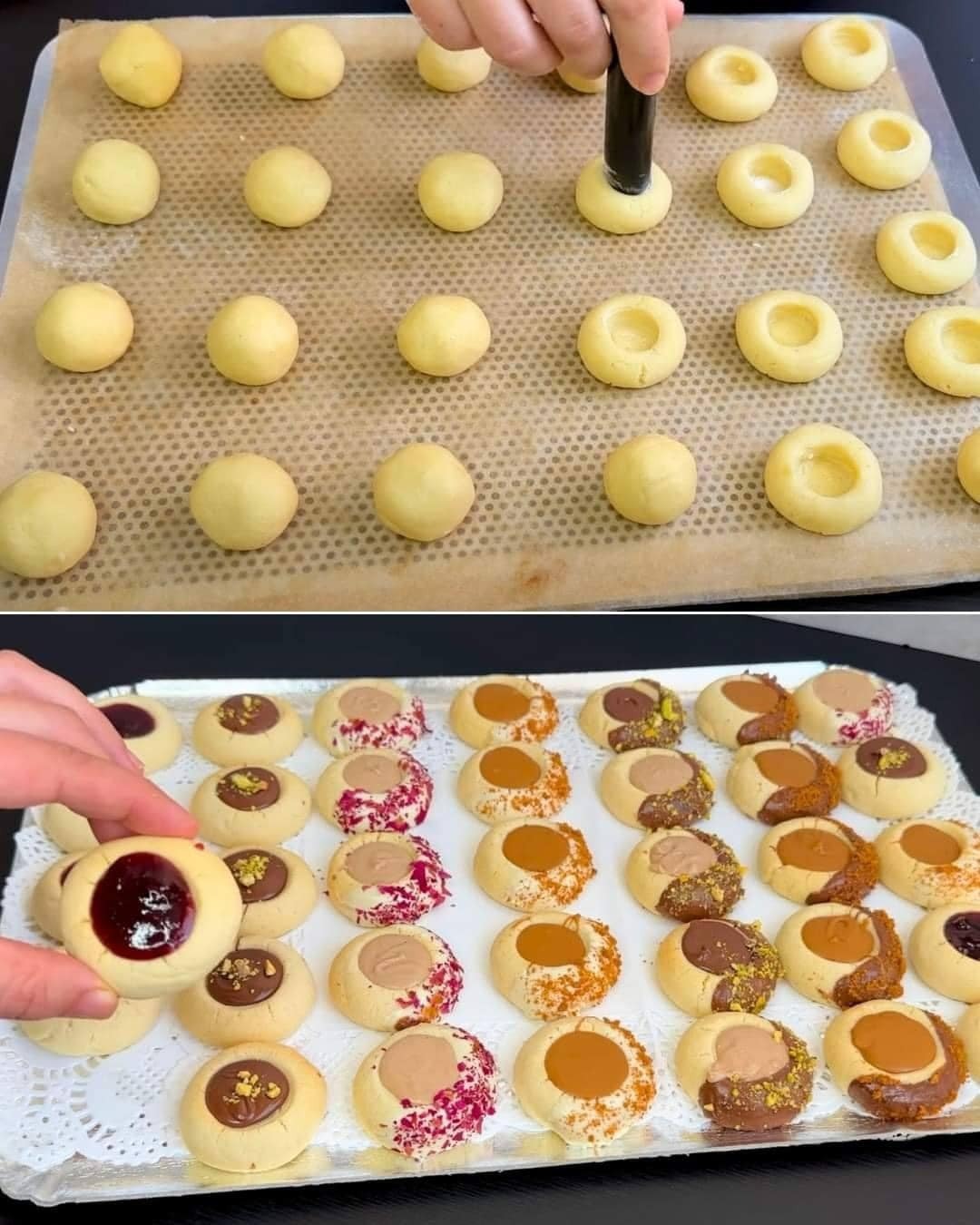 Biscuits Empreintes aux Garnitures Variées