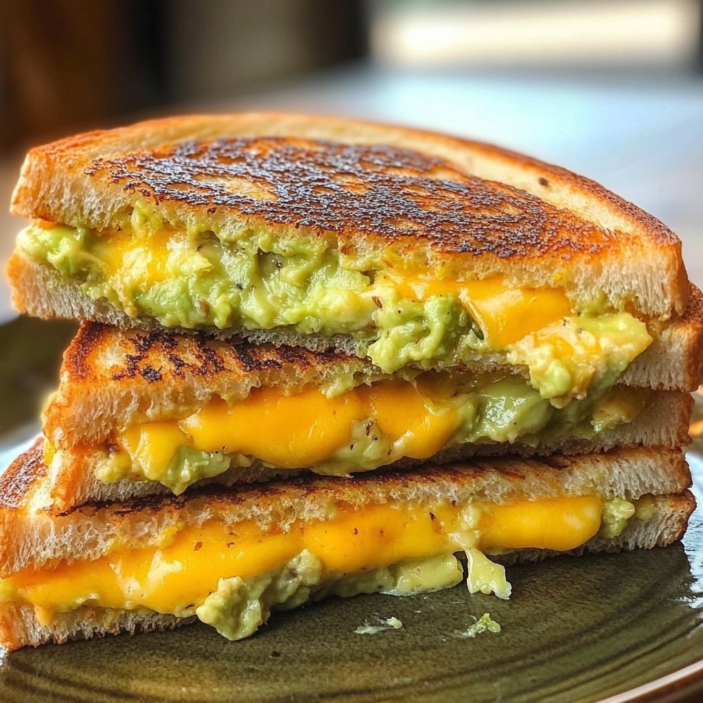 Le grilled cheese à l’avocat crémeux