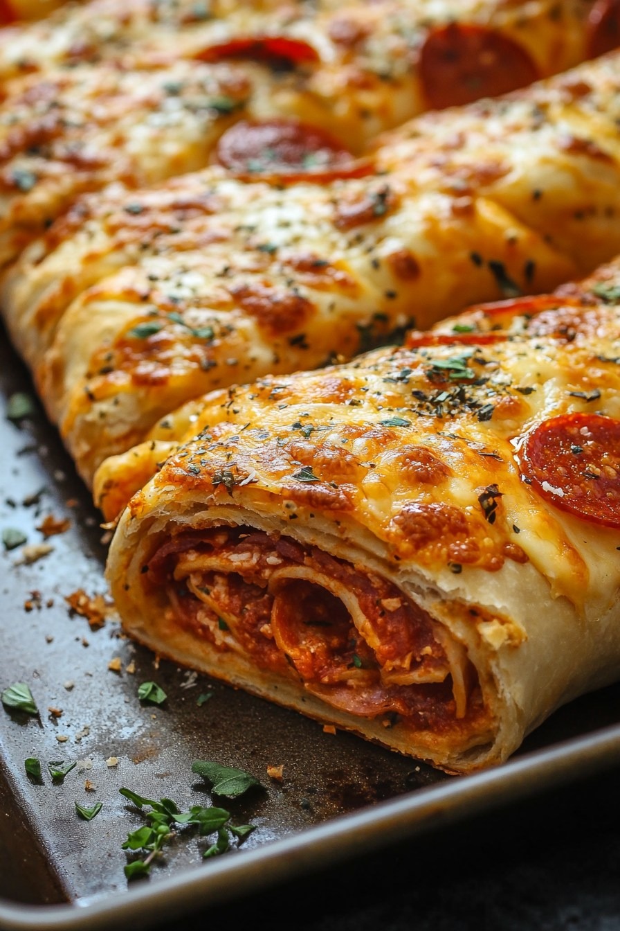 Le stromboli au pepperoni et au fromage