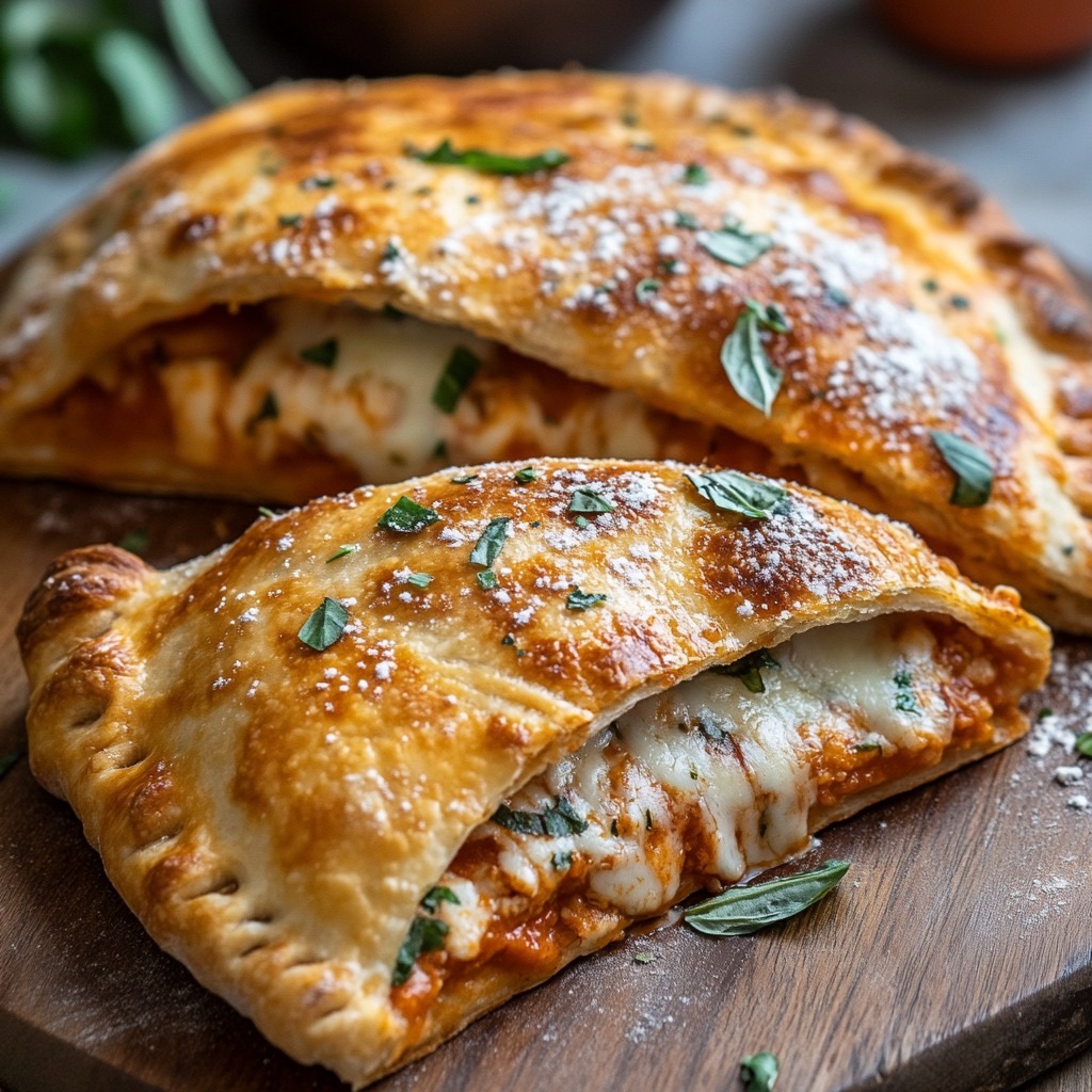 Le calzone au poulet et au parmesan