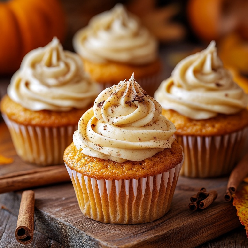 cupcakes à la citrouille fourrés à la crème