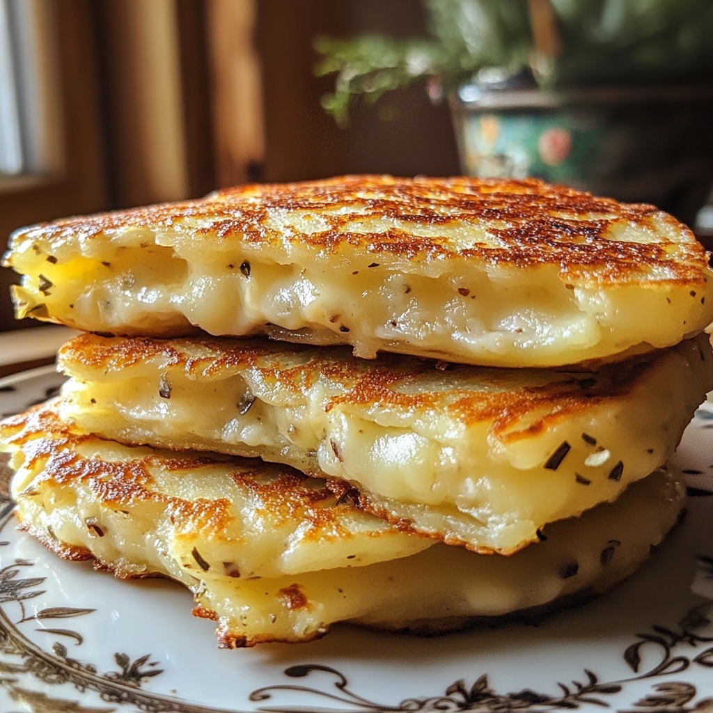 crêpes de pommes de terre farcies à la mozzarella