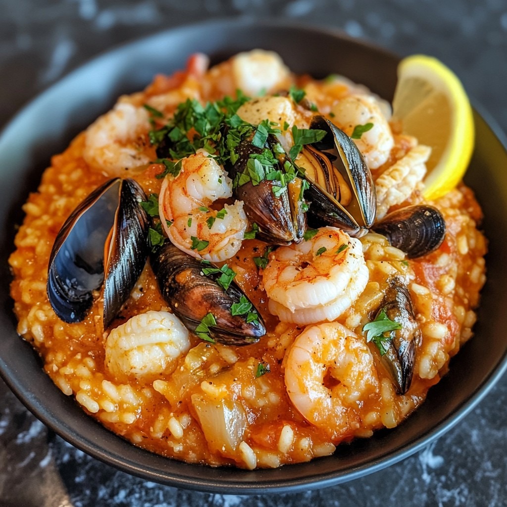 Le risotto aux fruits de mer