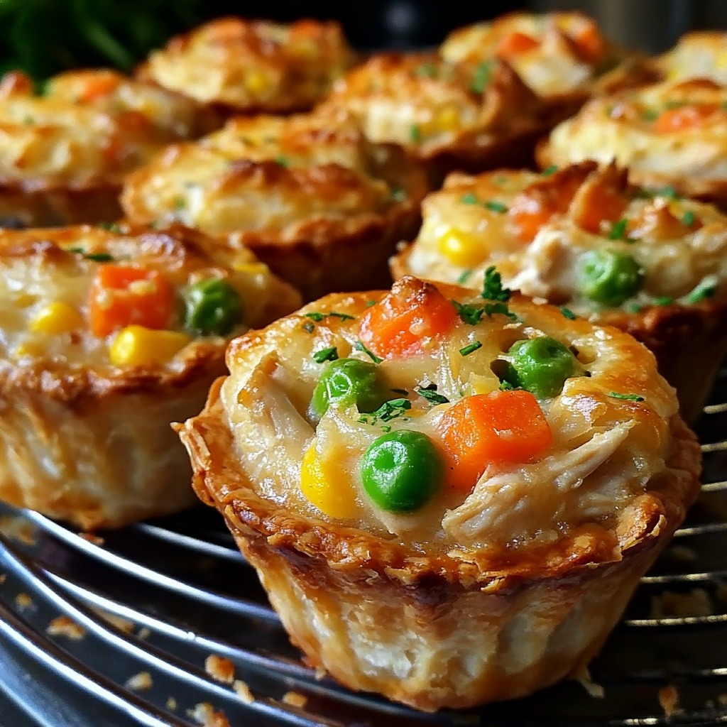 mini muffins au poulet et légumes