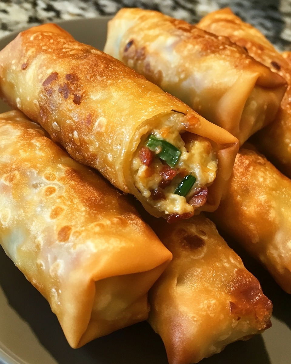 rouleaux d’œufs au bacon et piment jalapeño