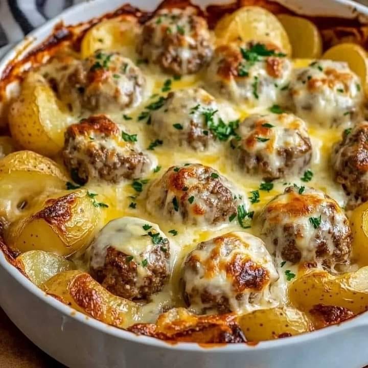 Boulettes de viande aux pommes de terre et au fromage