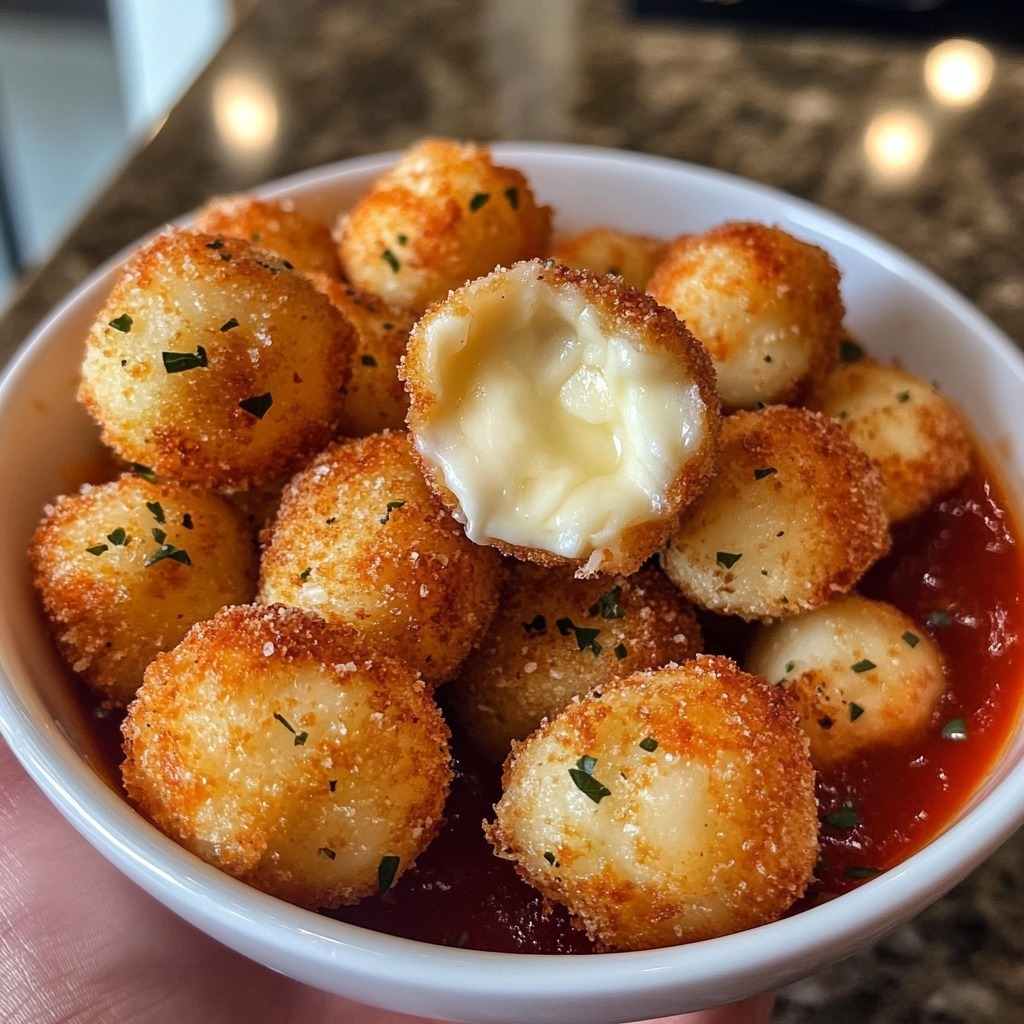 Bouchées de parmesan et de mozzarella 