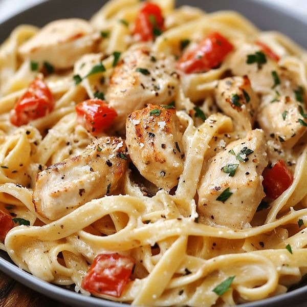 Fettuccine au poulet à l’italienne