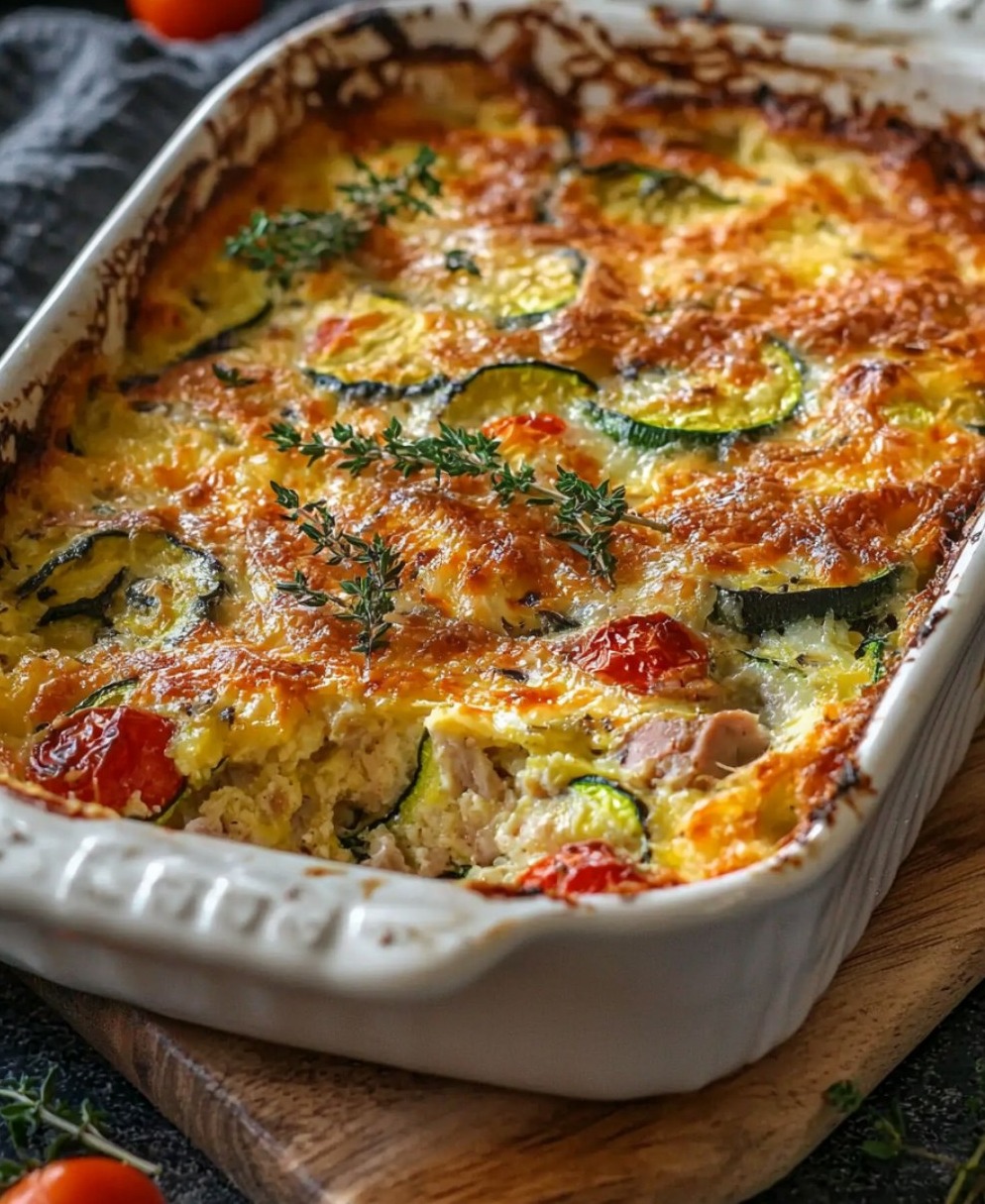 Gratin de courgette au thon