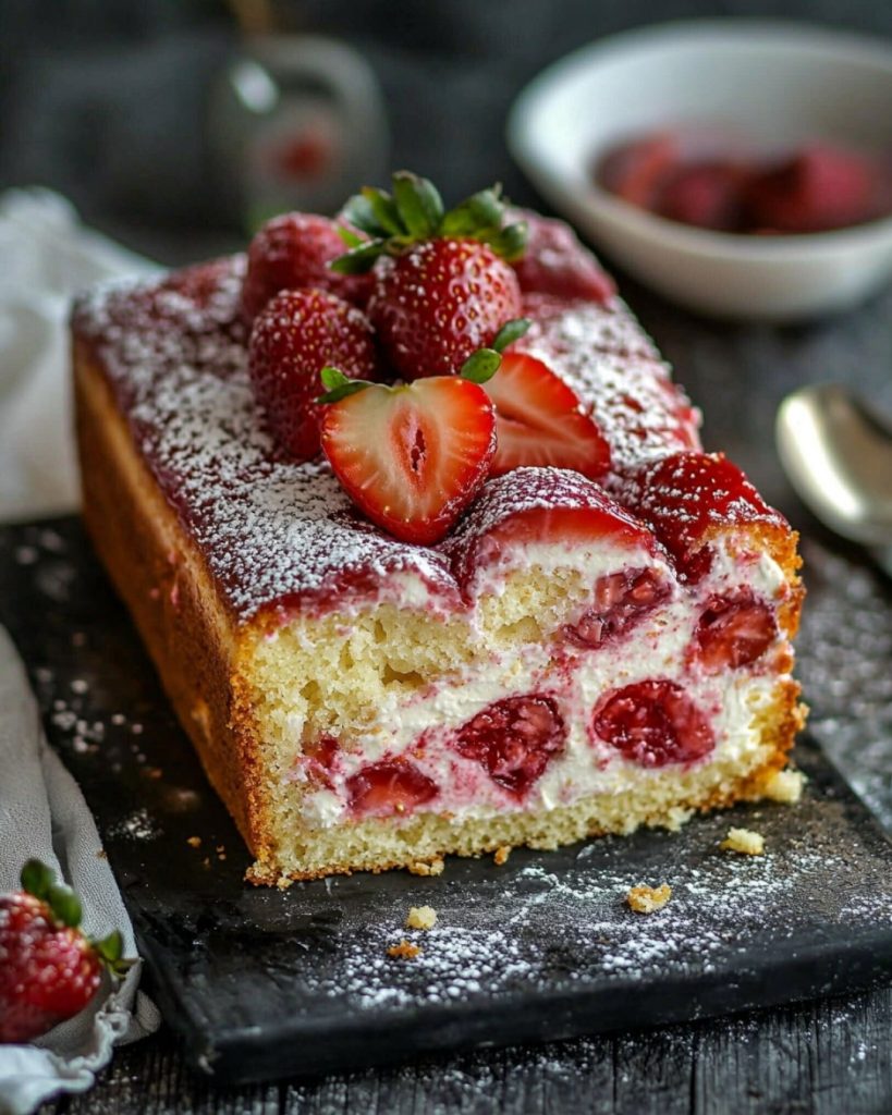 Cake à la Fraise et au Mascarpone