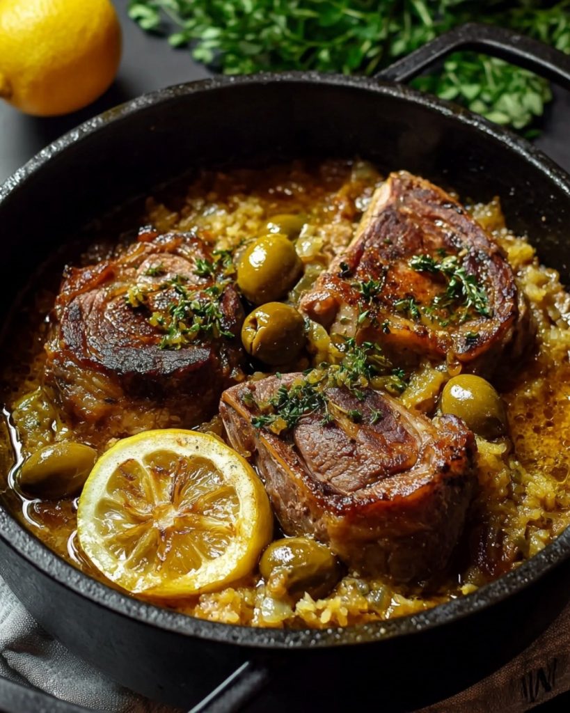 Tajine de Jarret de Veau au Citron et aux Olives